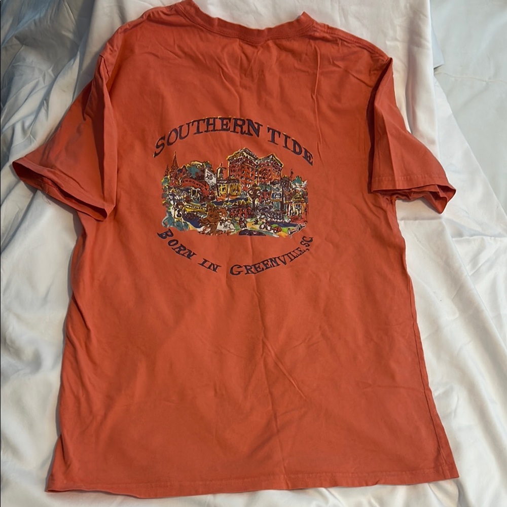 Southern Tide Men's Orange T-Shirt